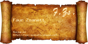 Faur Zsanett névjegykártya